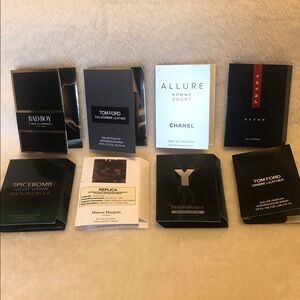 NEW 8 Pc Mens Fragrance Discovery Kit Tom Ford, Chanel, YSL, Prada & More